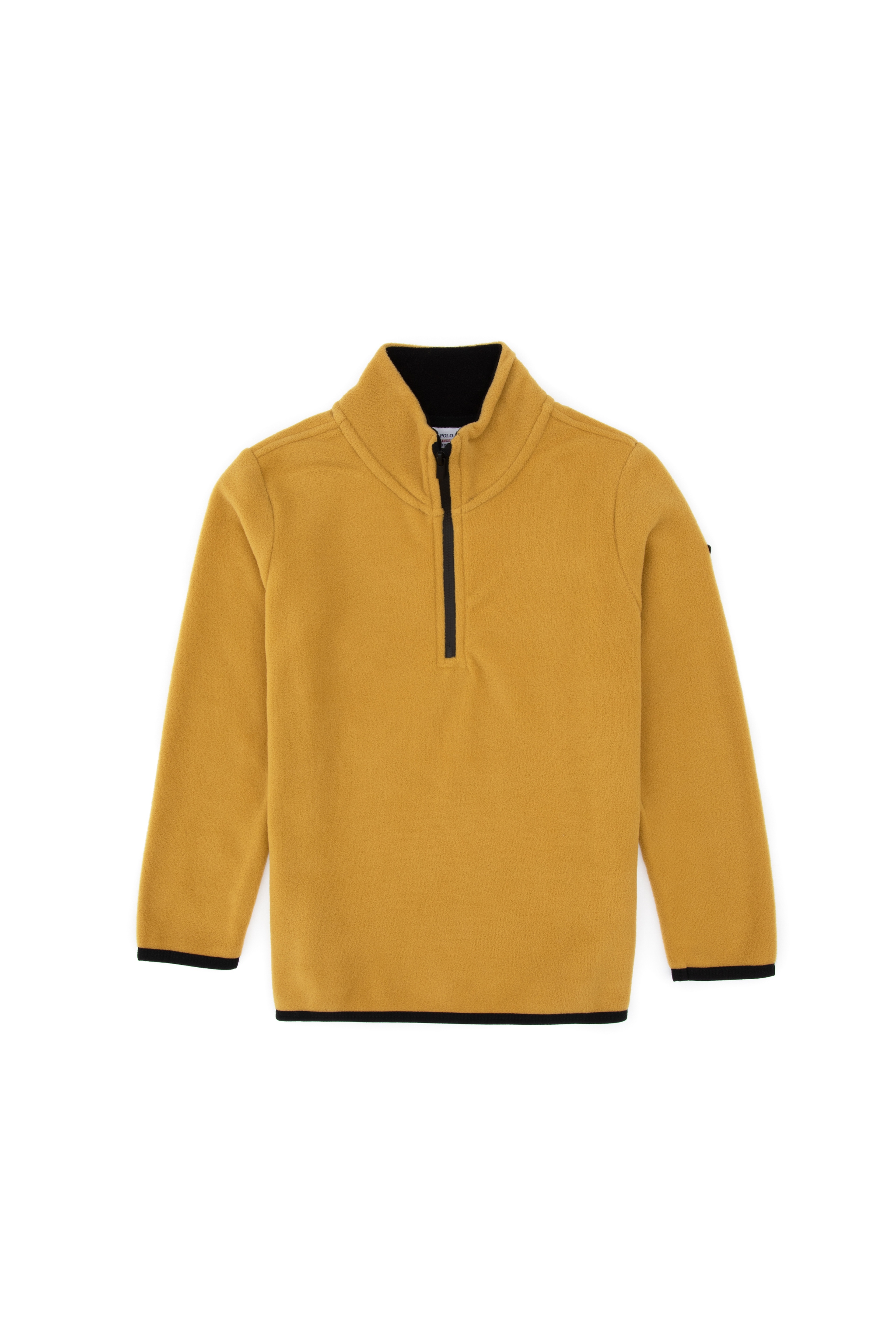 Erkek Çocuk Hardal Yarım Fermuarlı Polar Sweatshirt