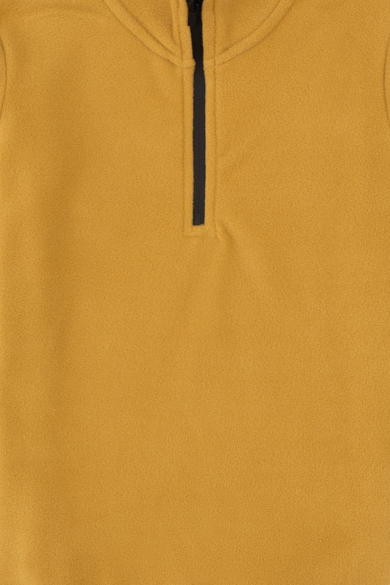 Erkek Çocuk Hardal Fermuarlı Yaka Sweatshirt - 50313841066