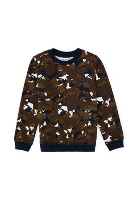 Erkek Çocuk Kahverengi Bisiklet Yaka Sweatshirt - 50308551022