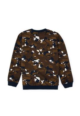 Erkek Çocuk Kahverengi Bisiklet Yaka Sweatshirt - 50308551022