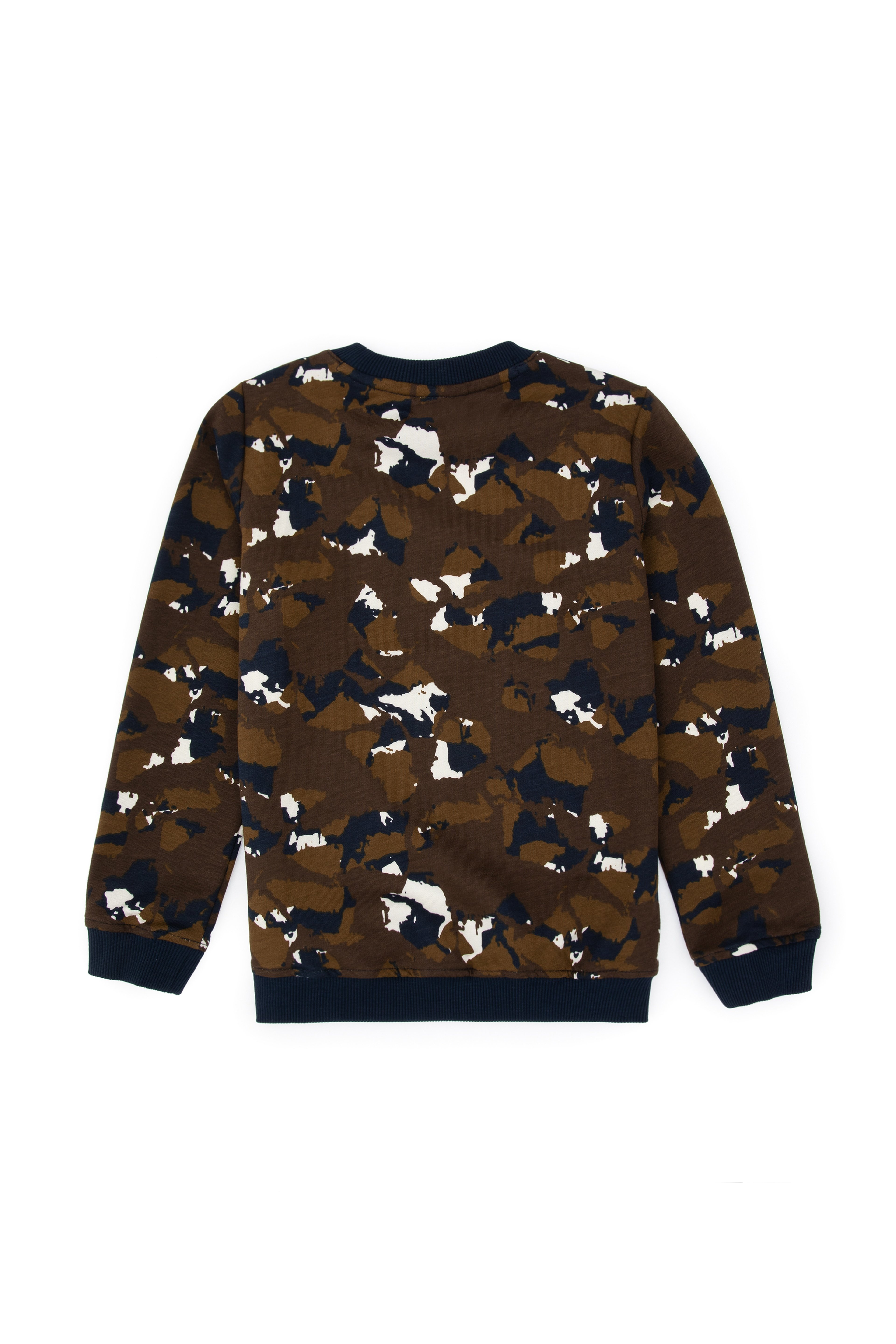 Erkek Çocuk Kahverengi Bisiklet Yaka Sweatshirt - Image 4