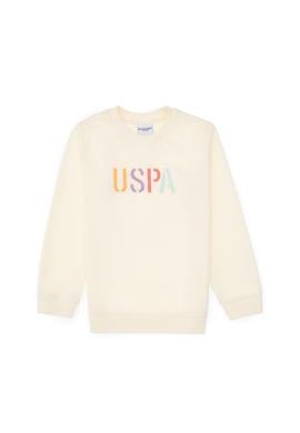 Kız Çocuk Krem Bisiklet Yaka Basic Sweatshirt - 50317883015