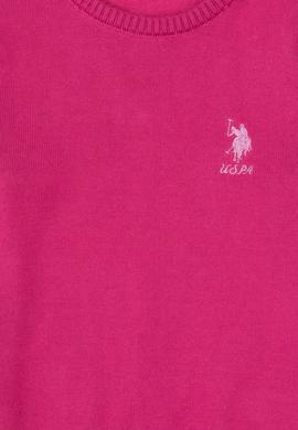 Kız Çocuk Pembe Bisiklet Yaka Basic Kazak - 50313081026