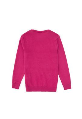 Kız Çocuk Pembe Bisiklet Yaka Basic Kazak - 50313081026