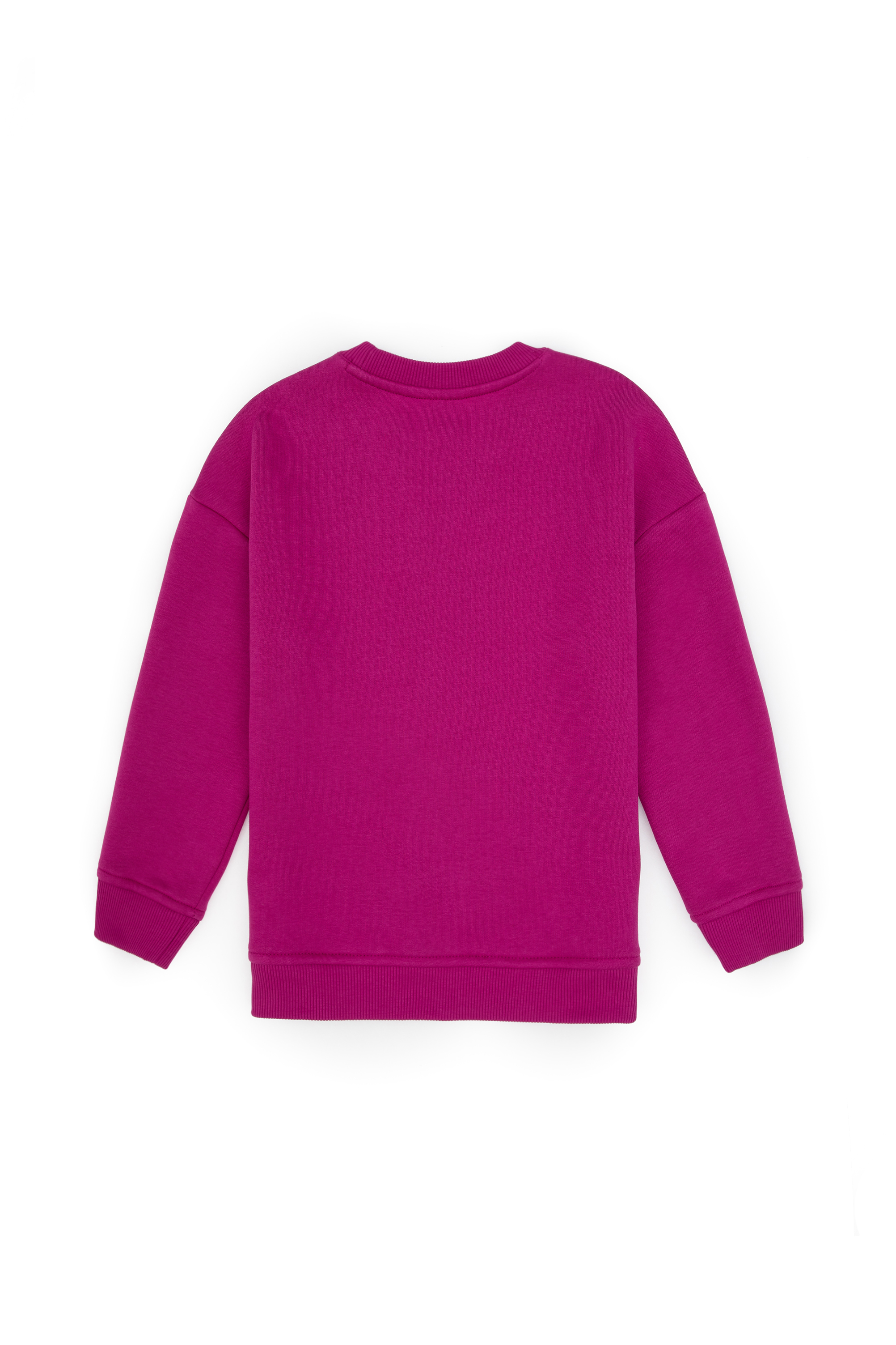 سویشرت یقه گرد ساده فوشیا برس خورده رگولار دخترانه یو اس پولو | U.S. Polo Assn. - تصویر 6