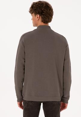 Erkek Vizon Örme Hırka - 50315612009