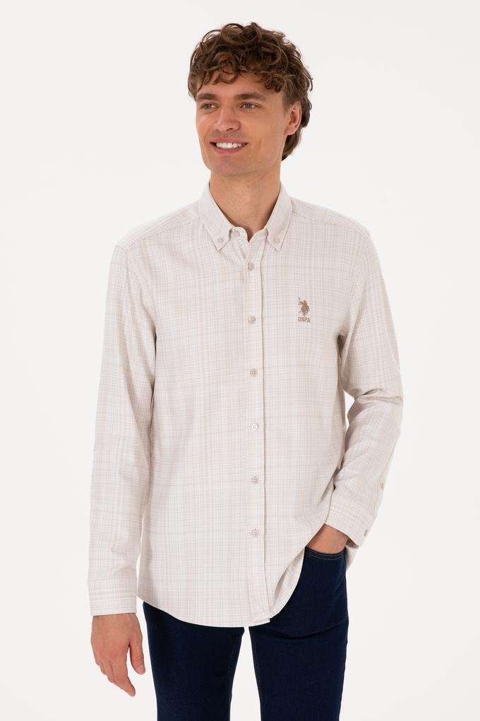 Erkek Krem Uzun Kollu Gömlek