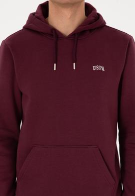 Erkek Regular Fit Kapüşonlu Şardonlu Bordo Basic Sweatshirt - 50315582283