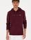 Erkek Regular Fit Kapüşonlu Şardonlu Bordo Basic Sweatshirt