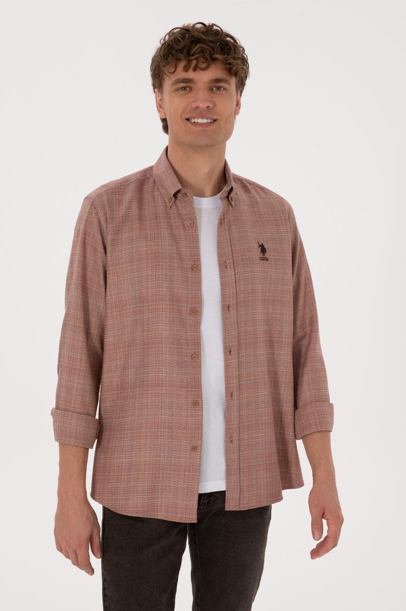 Erkek Bakır Uzun Kollu Gömlek