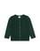 Kız Çocuk Koyu Yeşil Düğmeli Bisiklet Yaka Triko Hırka