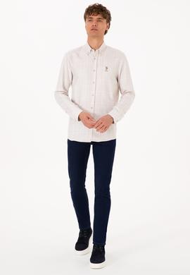 Erkek Krem Uzun Kollu Gömlek - 50316640014