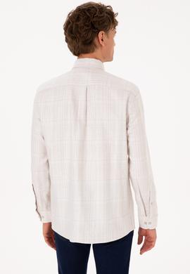 Erkek Krem Uzun Kollu Gömlek - 50316640014