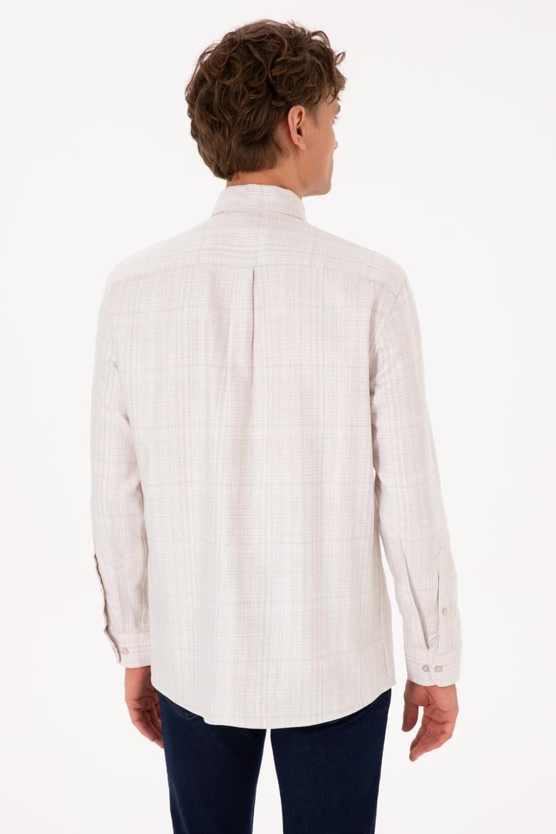 Erkek Krem Uzun Kollu Gömlek - 50316640014