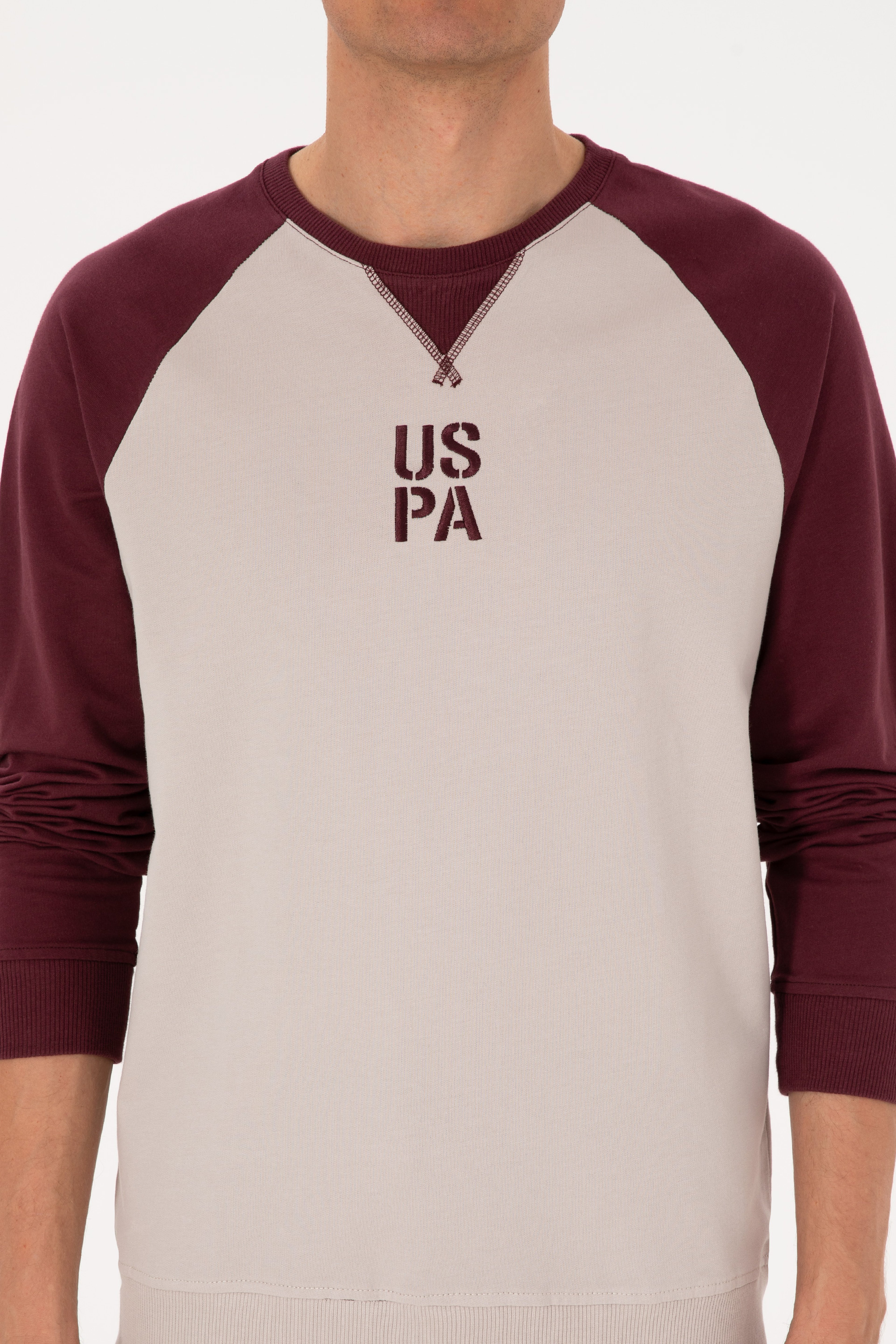 Erkek Bisiklet Yaka Regular Fit Bordo İnce Sweatshirt - Image 6