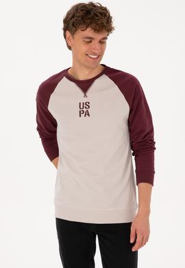 Erkek Bisiklet Yaka Regular Fit Bordo İnce Sweatshirt - 50315420028