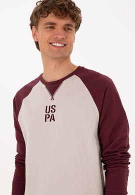 Erkek Bisiklet Yaka Regular Fit Bordo İnce Sweatshirt - 50315420028