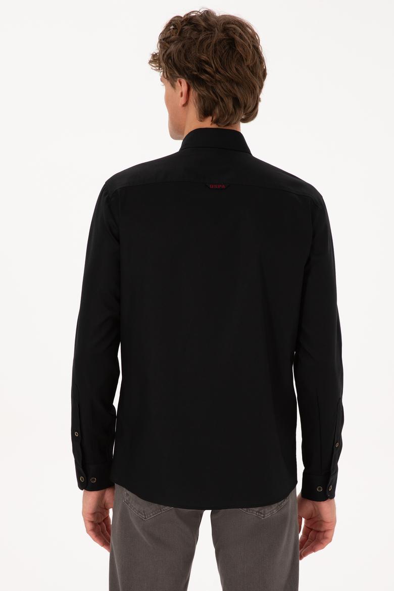 Erkek Siyah Uzun Kollu Basic Gömlek - 50307659037