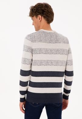 Erkek Regular Fit Bisiklet Yaka Açık Lacivert Kazak - 50307872014