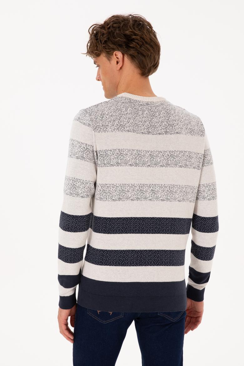 Erkek Regular Fit Bisiklet Yaka Açık Lacivert Kazak - 50307872014