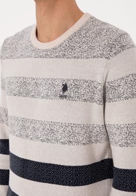 Erkek Regular Fit Bisiklet Yaka Açık Lacivert Kazak - 50307872014