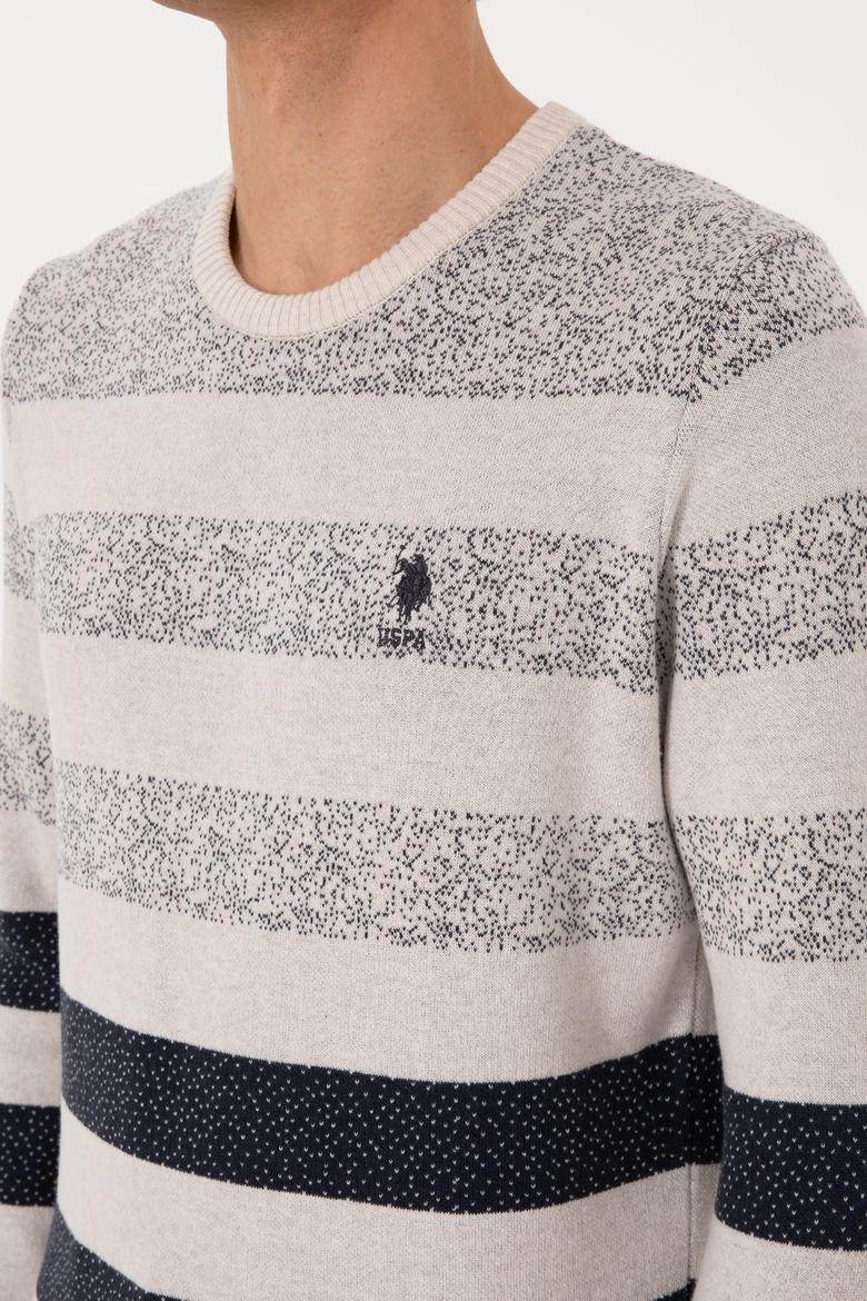 Erkek Regular Fit Bisiklet Yaka Açık Lacivert Kazak - 50307872014