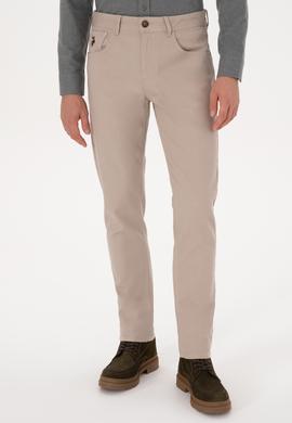 Erkek Koyu Bej Slim Fit Kanvas / Chino Pantolon - 50310340689