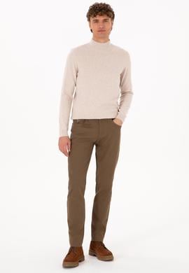 Erkek Haki Slim Fit Kanvas / Chino Pantolon - 50310340248