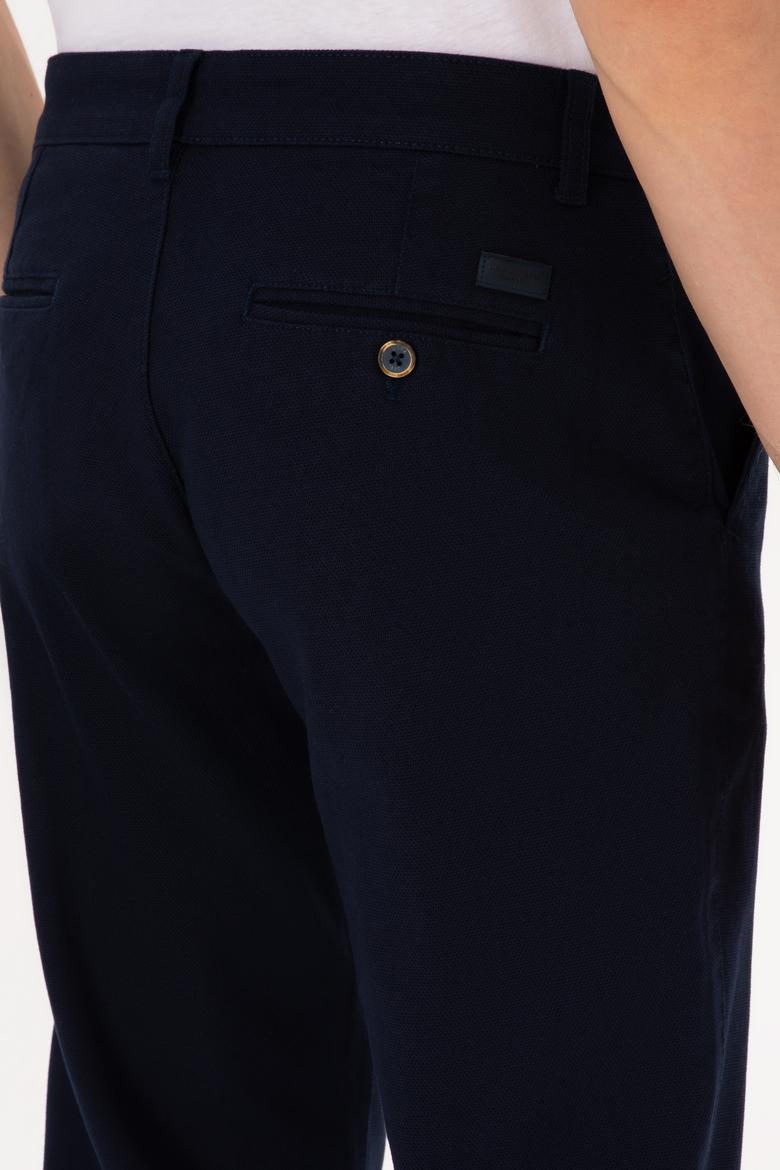 Erkek Lacivert Regular Fit Kanvas / Chino Pantolon - 50311605137