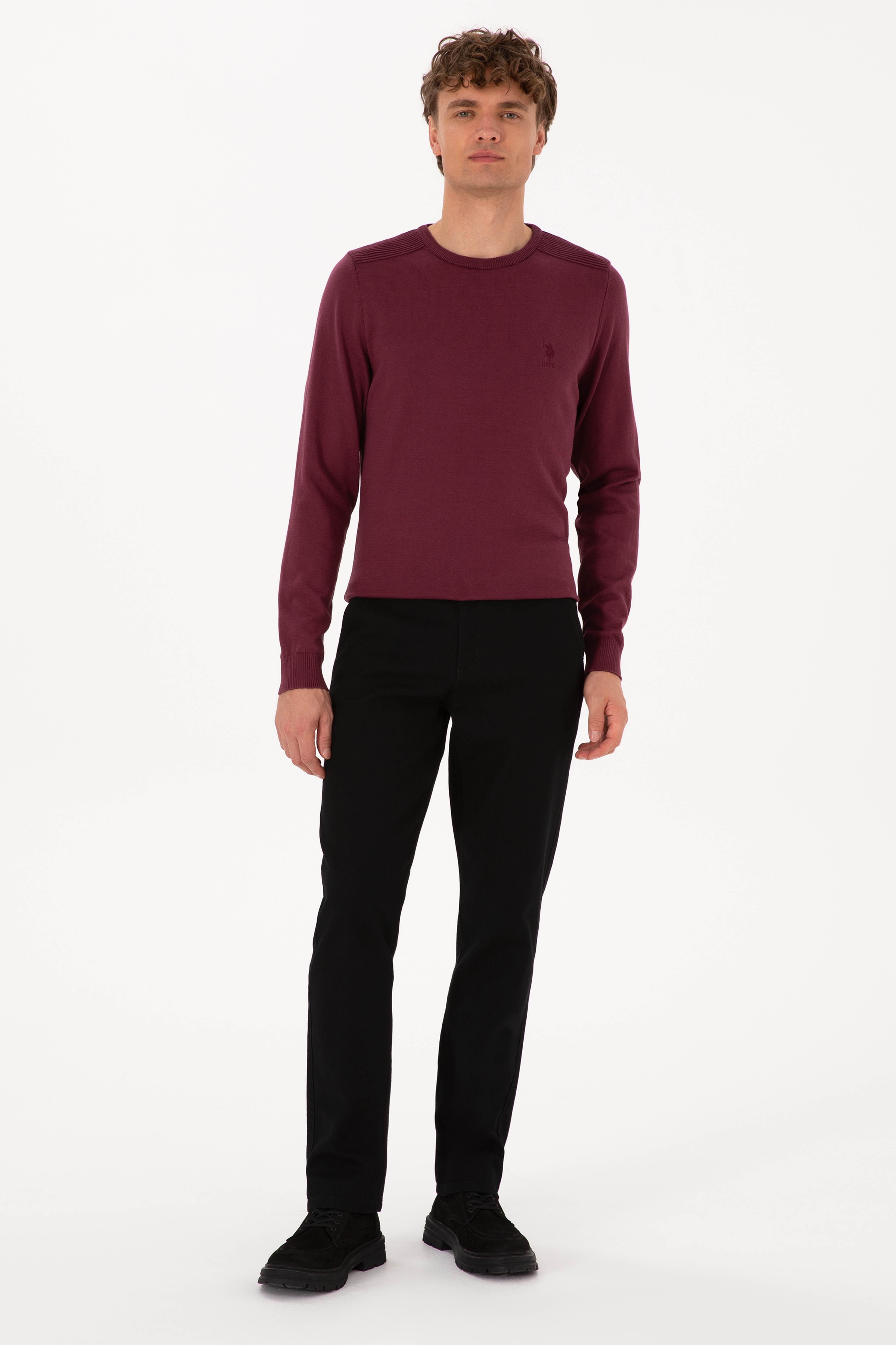 Erkek Regular Fit Siyah Kanvas / Chino Pantolon - Image 3