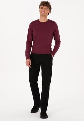 Erkek Siyah Regular Fit Kanvas / Chino Pantolon - 50311605207