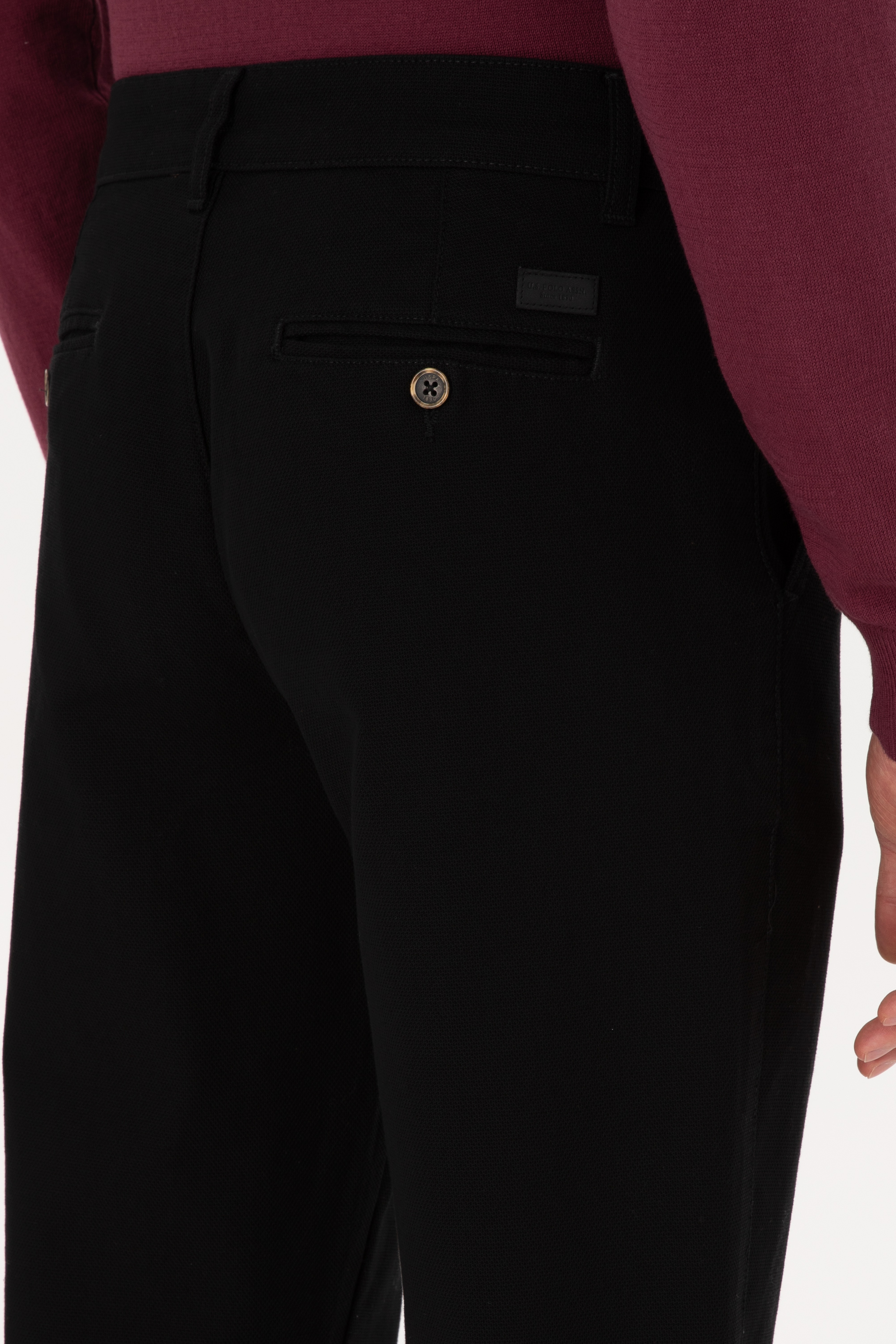 Erkek Regular Fit Siyah Kanvas / Chino Pantolon - Image 6