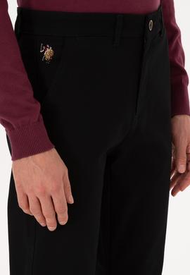 Erkek Siyah Regular Fit Kanvas / Chino Pantolon - 50311605207