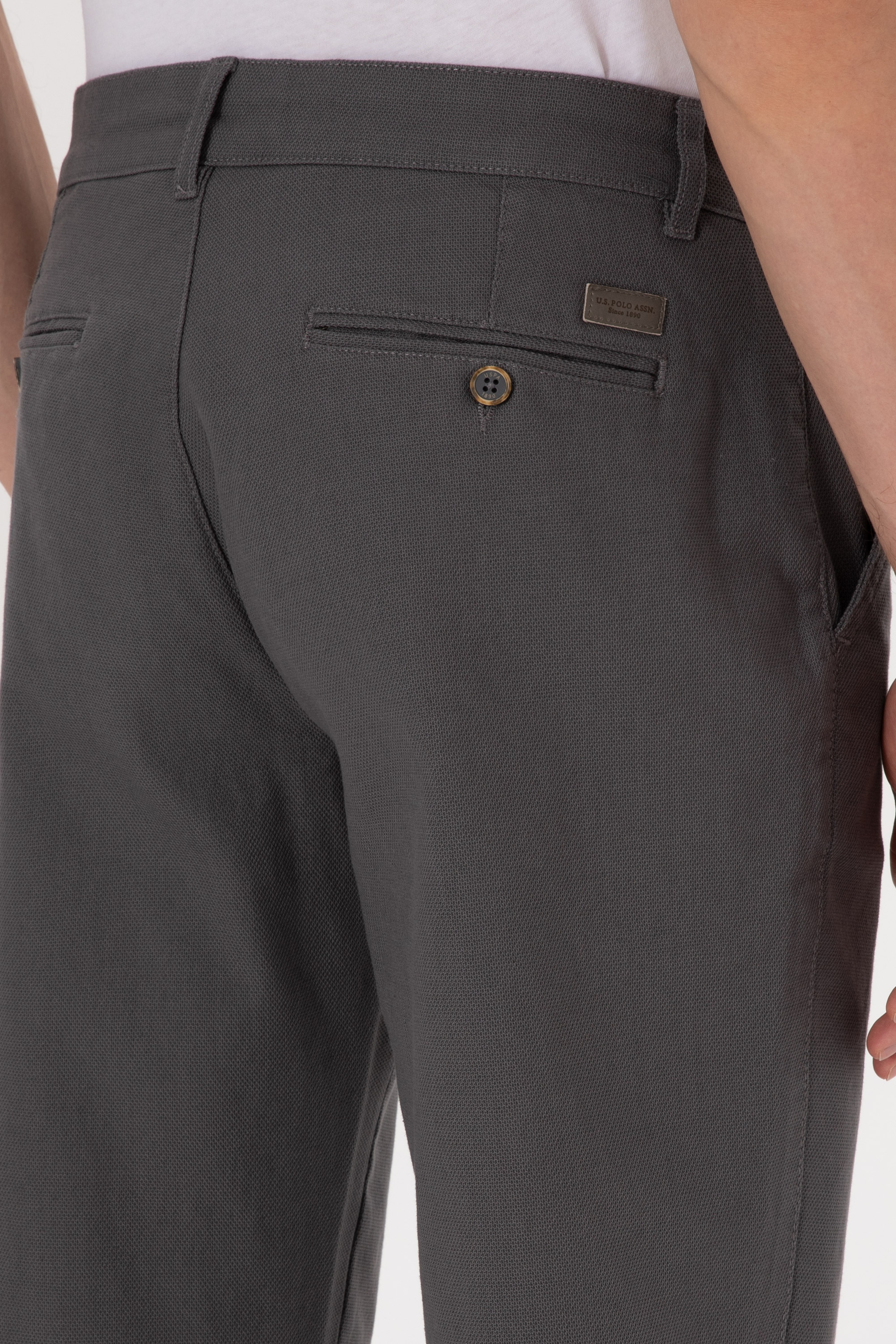 Erkek Regular Fit Gri Kanvas / Chino Pantolon - Image 6