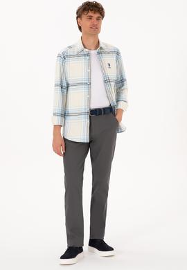 Erkek Gri Regular Fit Kanvas / Chino Pantolon - 50311605375