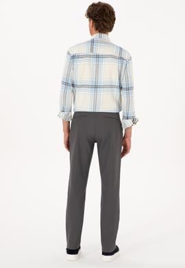 Erkek Gri Regular Fit Kanvas / Chino Pantolon - 50311605375