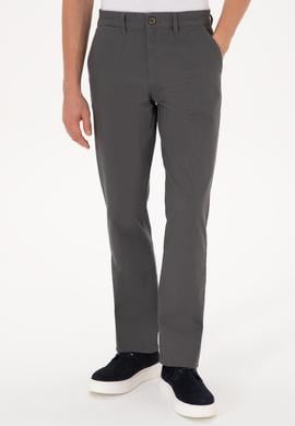 Erkek Gri Regular Fit Kanvas / Chino Pantolon - 50311605375