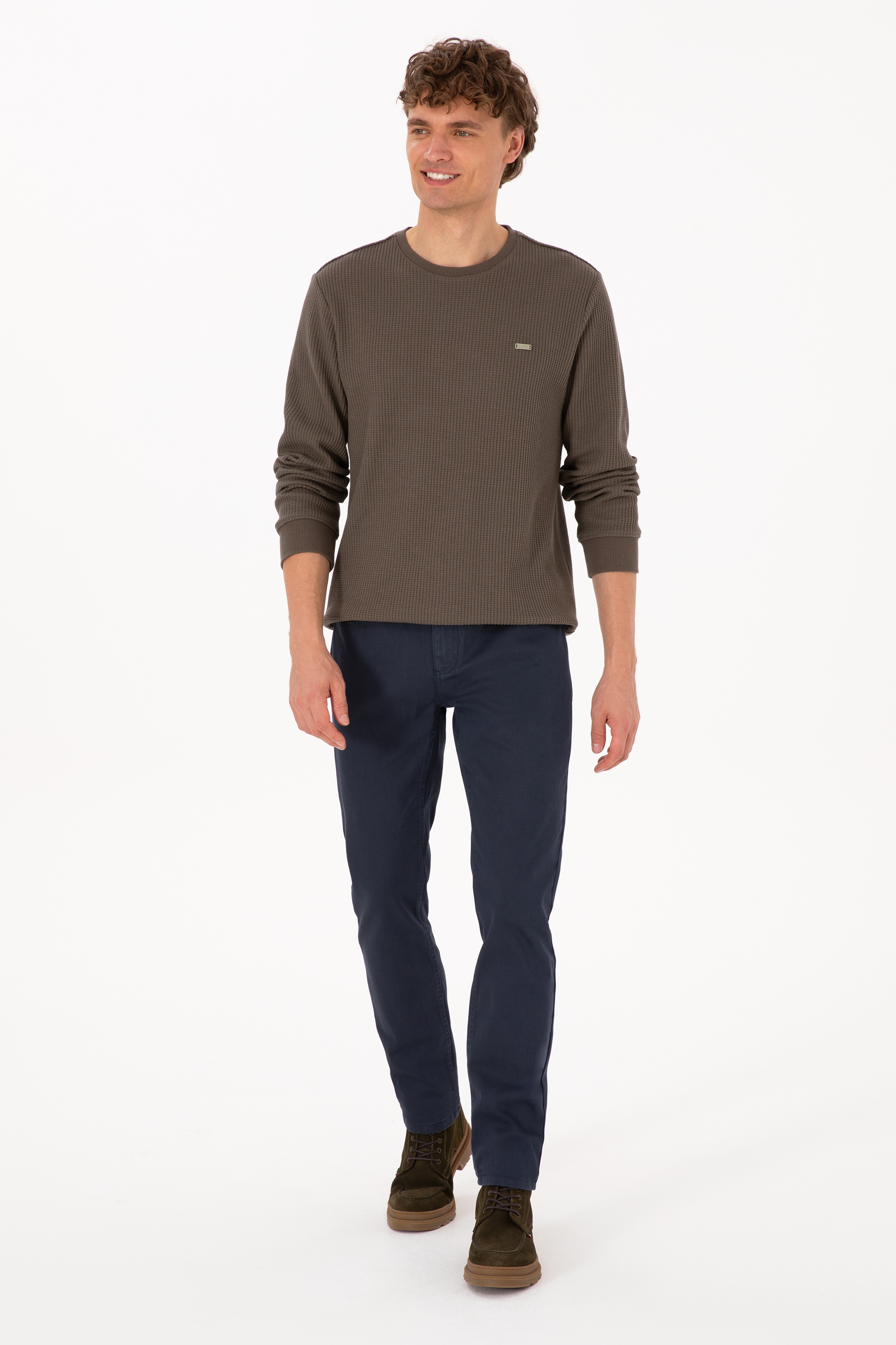 Erkek Koyu Mavi Slim Fit Jean Pantolon - Image 3