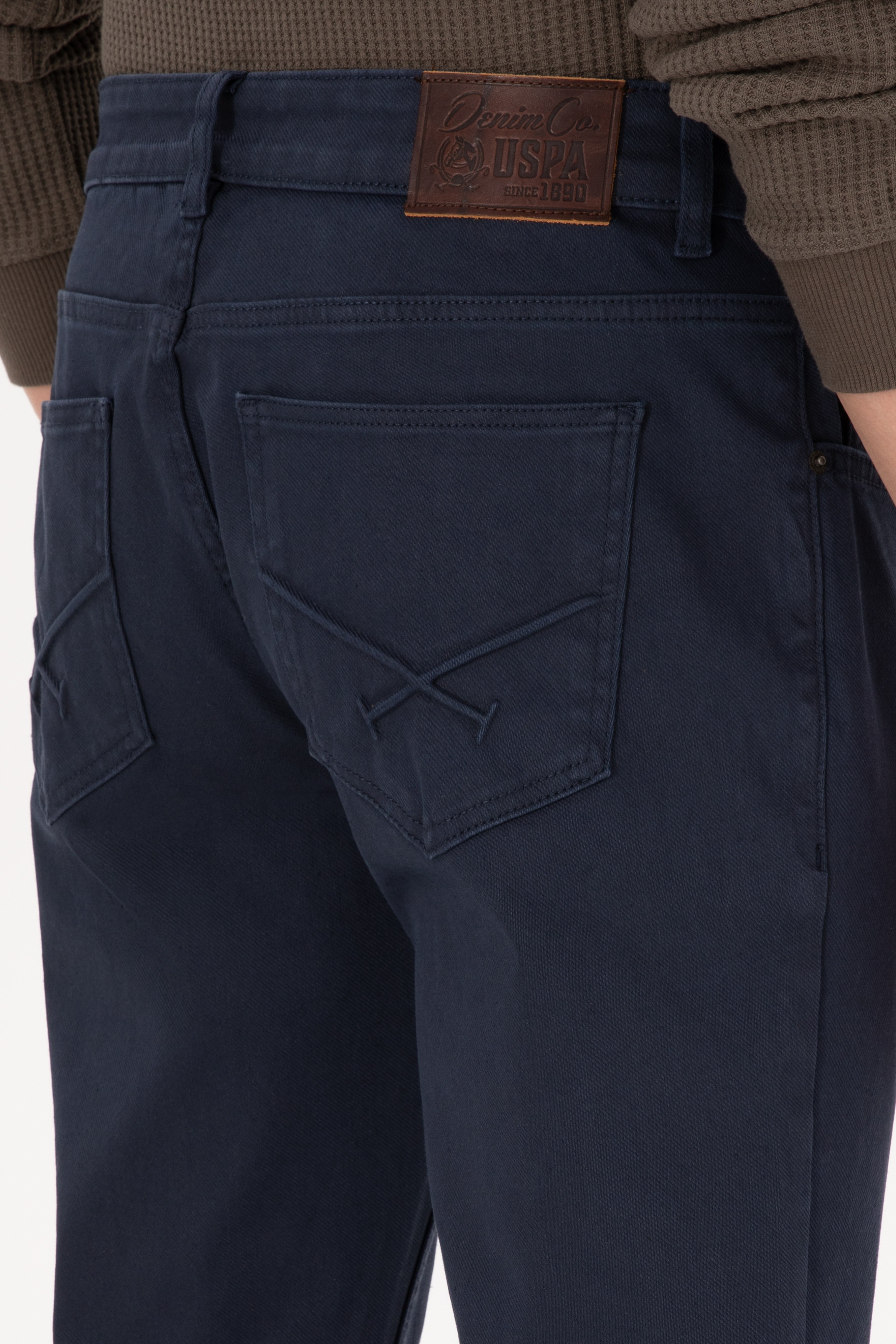 Erkek Koyu Mavi Slim Fit Jean Pantolon