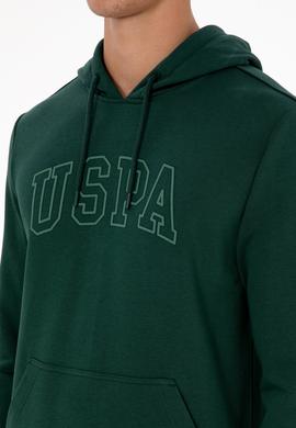 Erkek Regular Fit Kapüşonlu Koyu Yeşil Basic Sweatshirt - 50315663056