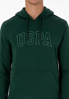 Erkek Regular Fit Kapüşonlu Koyu Yeşil Basic Sweatshirt - 50315663056