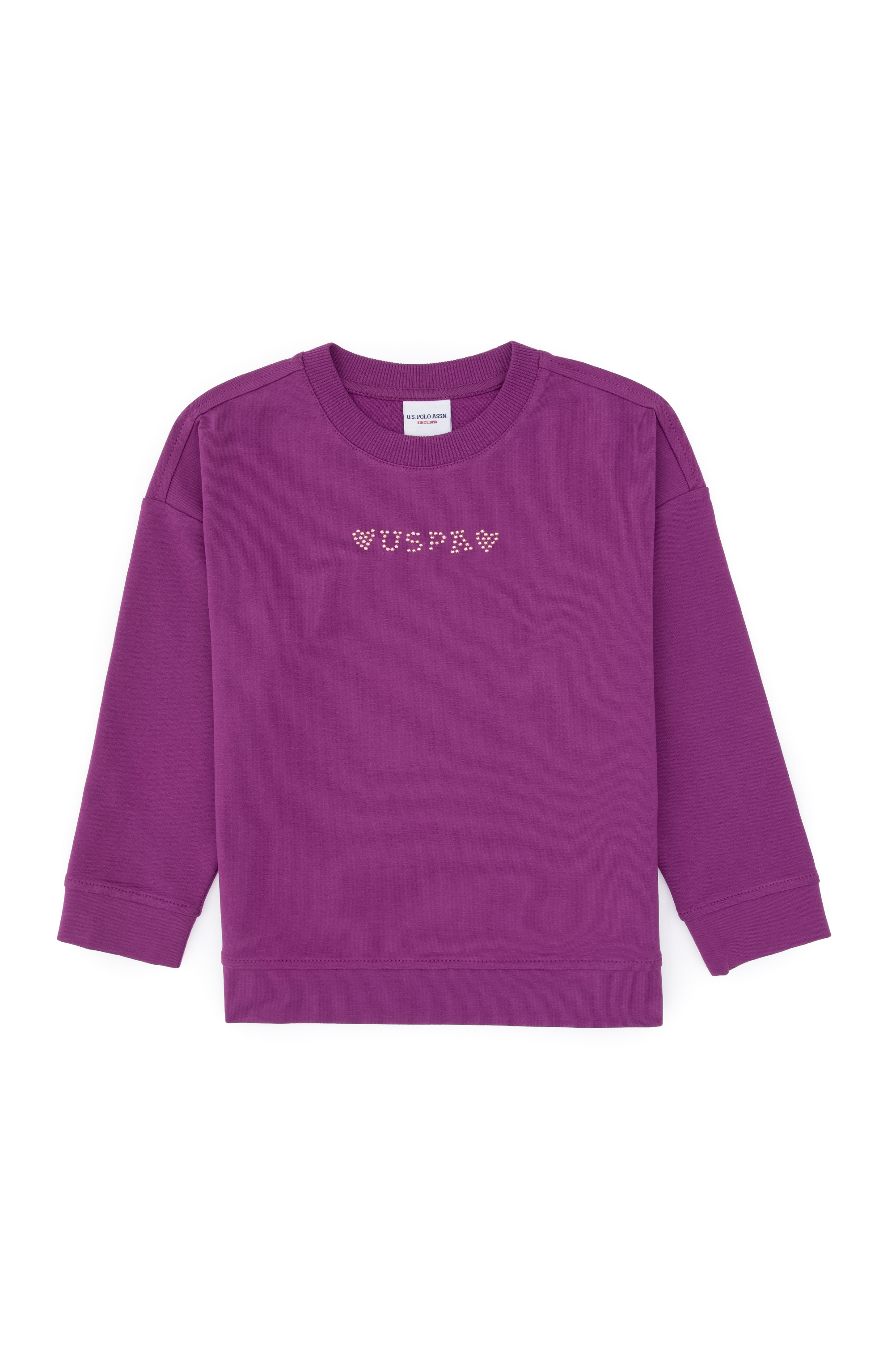 سویشرت یقه گردبنفش ریلکس دخترانه یو اس پولو | U.S. Polo Assn. - تصویر 3
