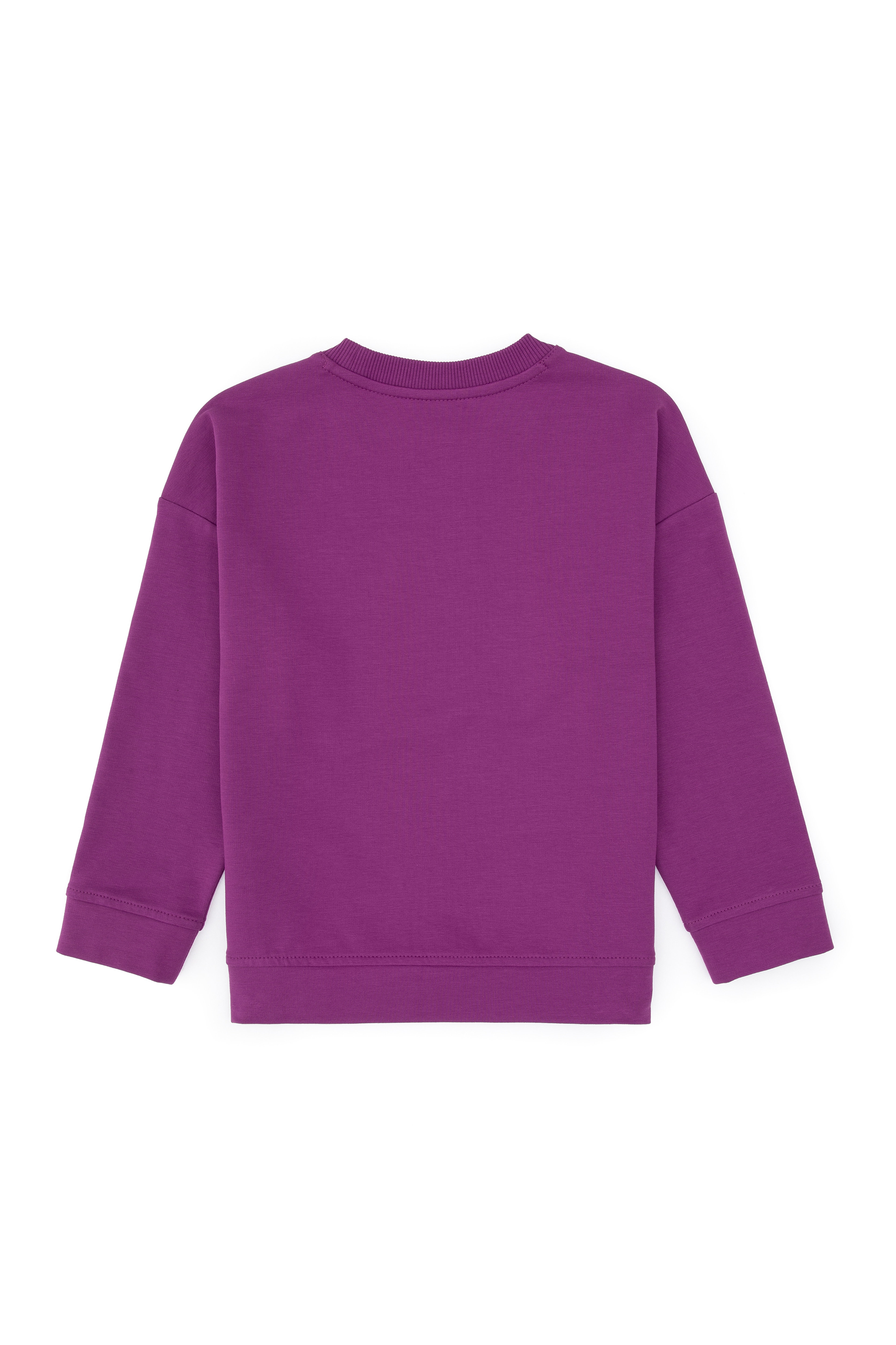 Kız Çocuk Menekşe Bisiklet Yaka Sweatshirt - Image 4