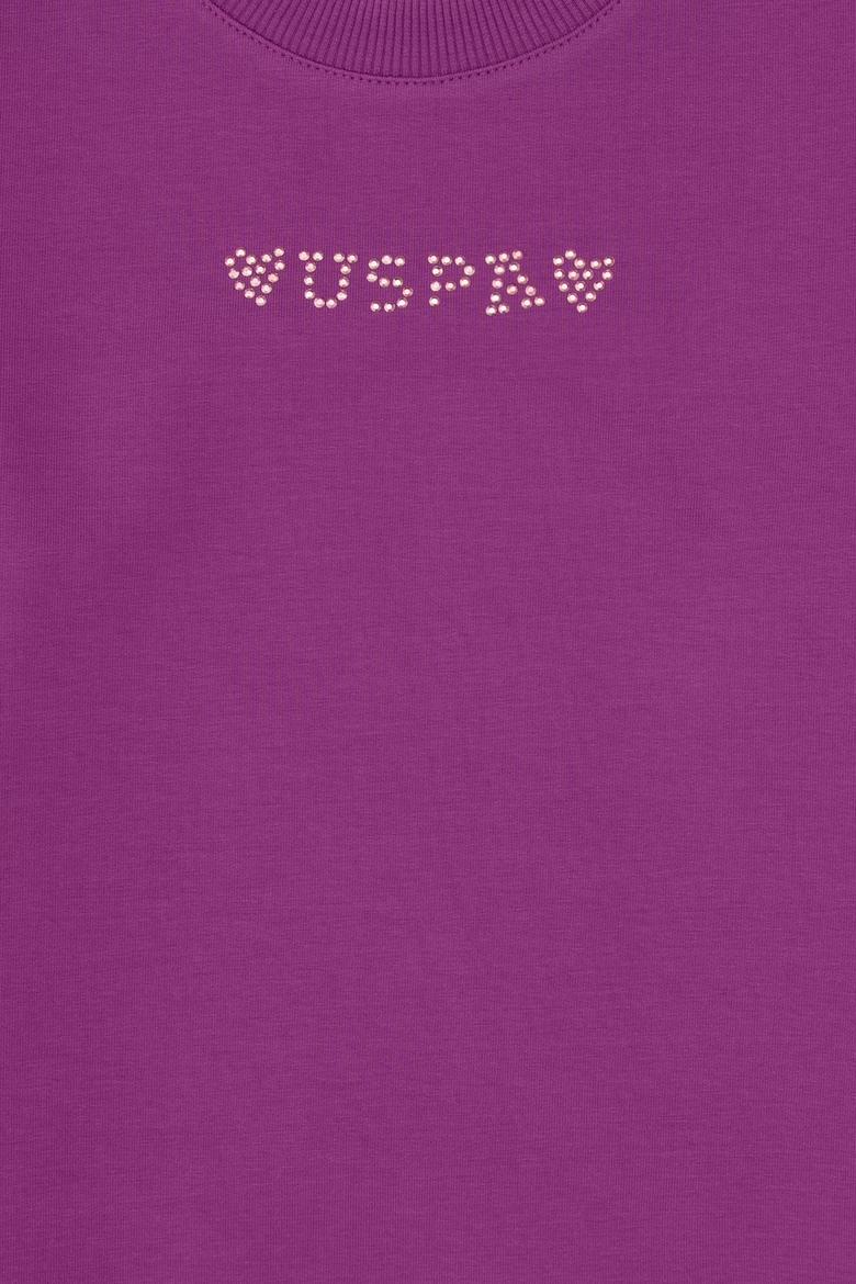 Kız Çocuk Menekşe Bisiklet Yaka Sweatshirt - 50317960004