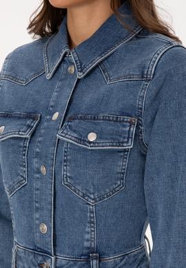 Kadın Mavi Jean Elbise - 50309415003