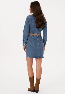 Kadın Mavi Jean Elbise - 50309415003