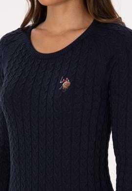 Kadın Lacivert Bisiklet Yaka Basic Kazak - 50307728005