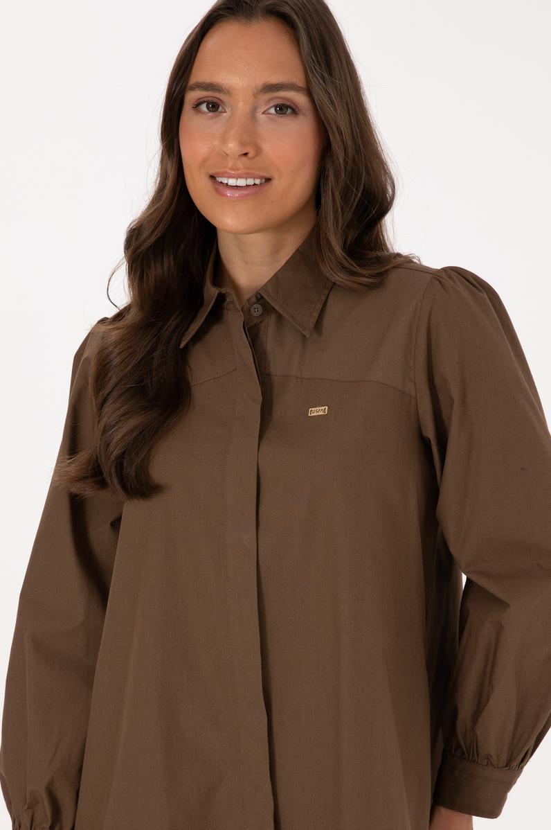 Kadın Haki Dokuma Elbise