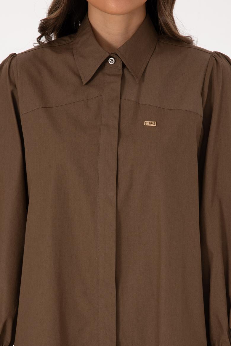 Kadın Haki Dokuma Elbise - 50316608003