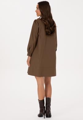 Kadın Haki Dokuma Elbise - 50316608003